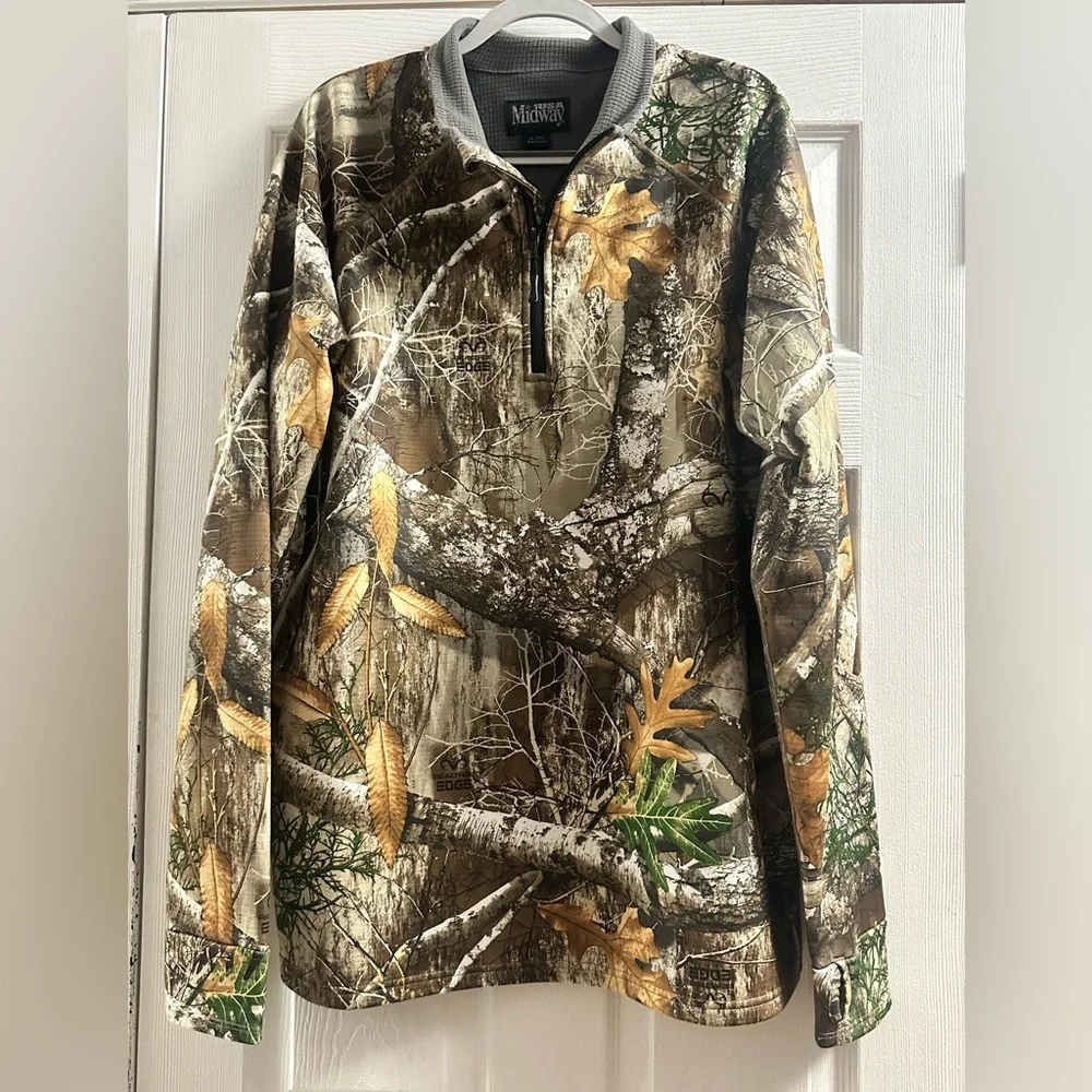 MidwayUSA Men's Elk Fork 1/4 Zip Pullover XL Tall